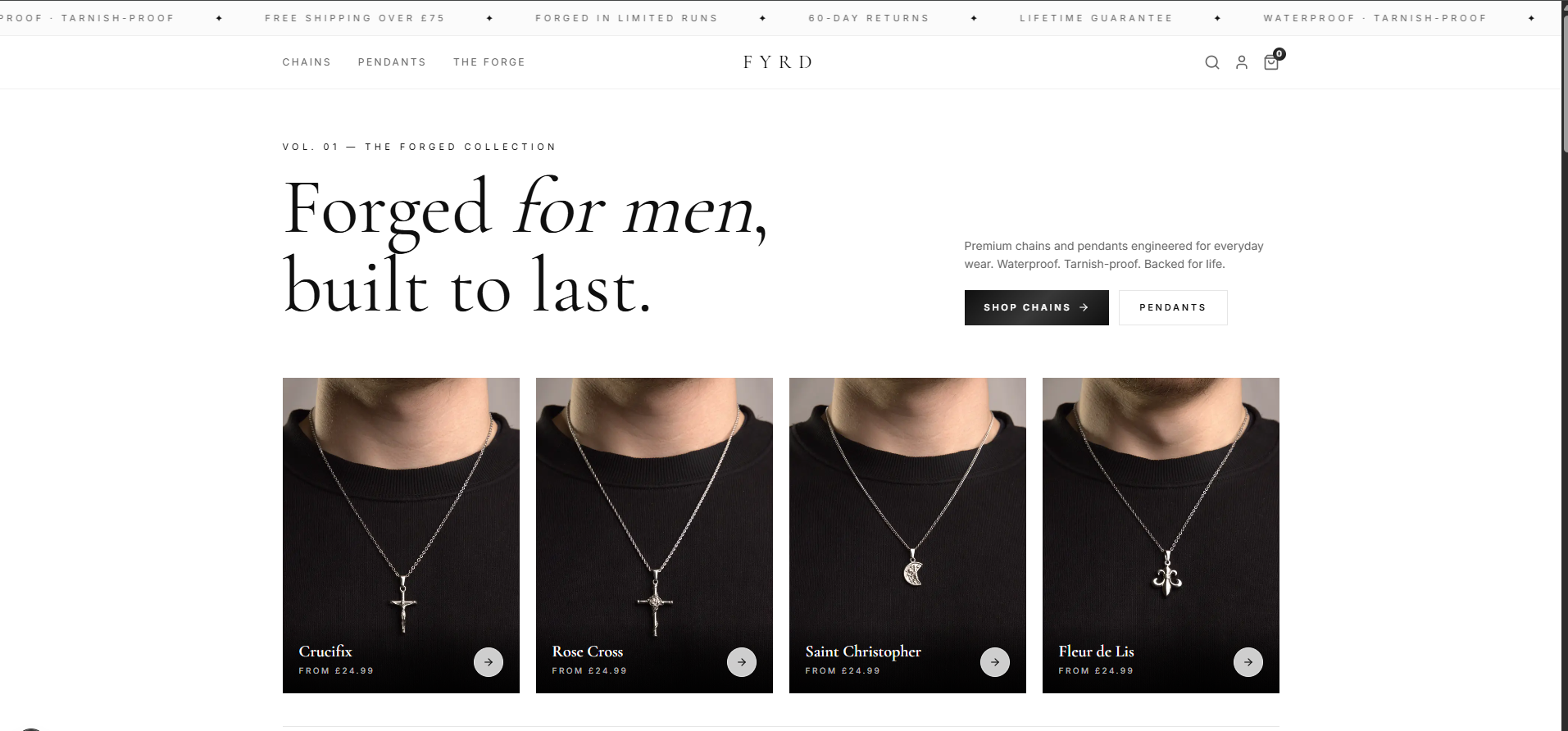 FYRD Chains — premium men's jewellery.