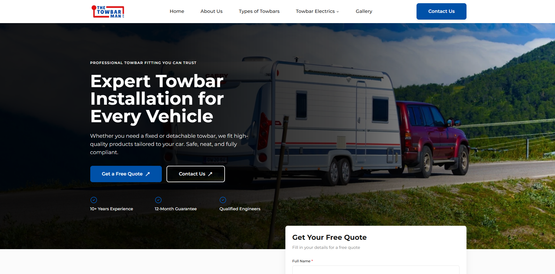 The Towbar Man — mobile fitting service.